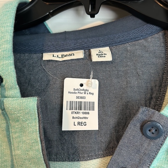 NEW with tags, never worn LL Bean lightweight hoodie, size large - Picture 2 of 4